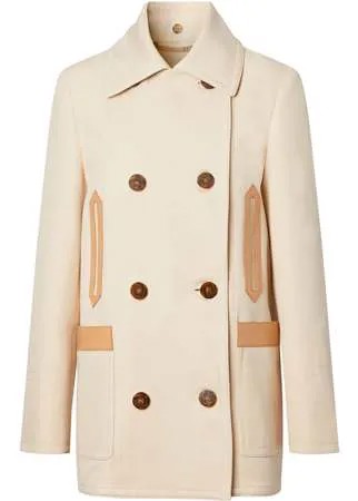 Burberry бушлат с контрастными вставками