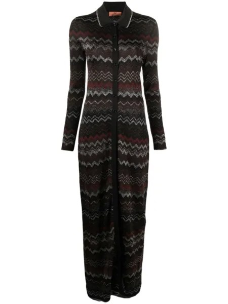 Missoni кардиган Zigzag с воротником поло, черный