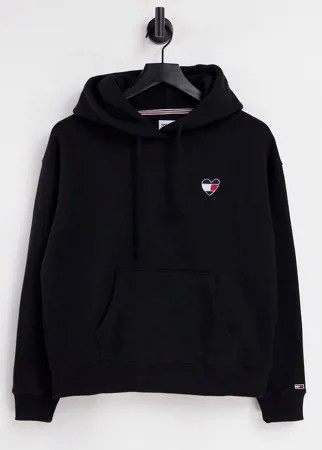 Худи свободного кроя черного цвета Tommy Jeans-Черный цвет
