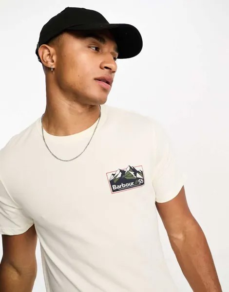Белая футболка Barbour Glasson
