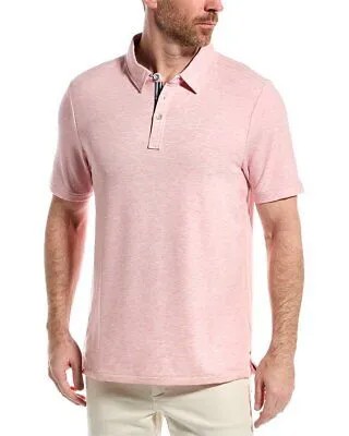 Мужская рубашка поло Magaschoni стрейч, розовая, S