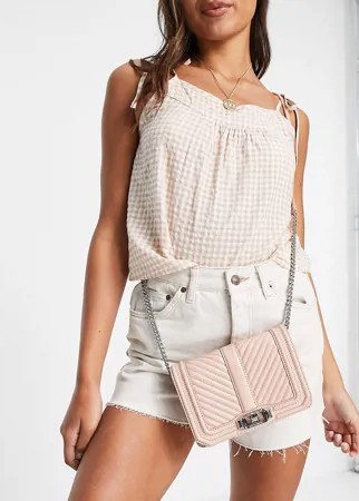 Стеганая сумка на плечо кремового цвета Rebecca Minkoff-Белый
