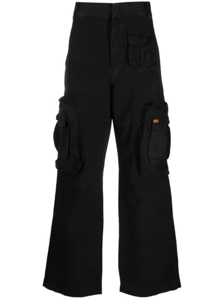Heron Preston прямые брюки с карманами, черный