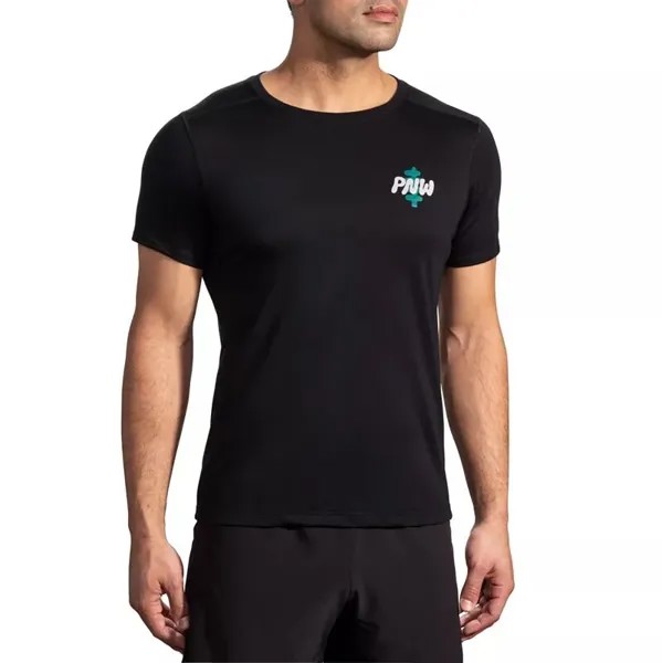 Мужская футболка Brooks с коротким рукавом 3.0 Regional, черный