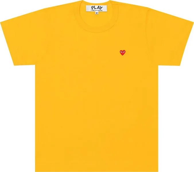 Футболка Comme des Garçons PLAY Small Heart T-Shirt 'Yellow', желтый