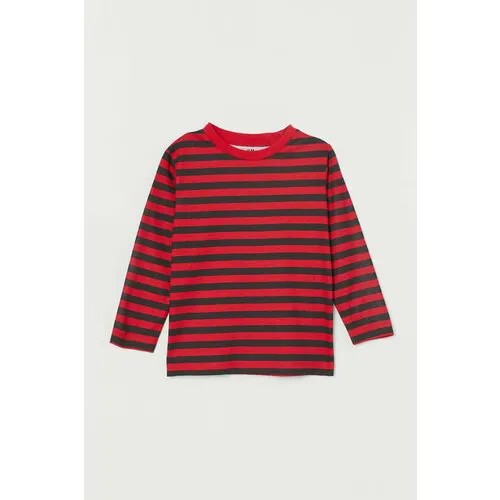 Лонгслив H&M, размер 4-6 лет, красный, черный