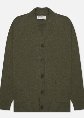 Мужской кардиган Universal Works Vince Recycled Wool, цвет оливковый, размер S