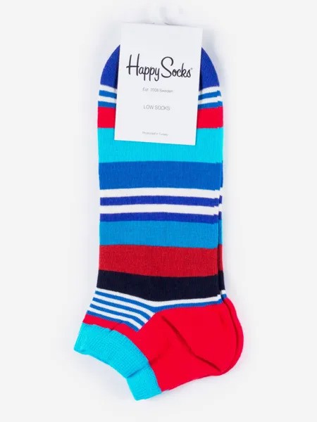 Носки с рисунками Happy Socks - Low Multi Stripe, Синий