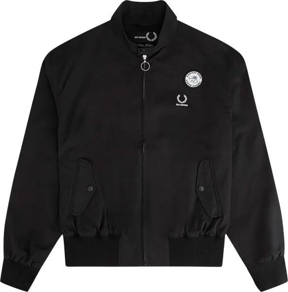 Куртка Fred Perry x Raf Simons Embroidered Harrington Jacket 'Black', черный