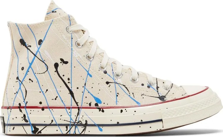 Кроссовки Converse Chuck 70 High Paint Splatter - Egret, кремовый