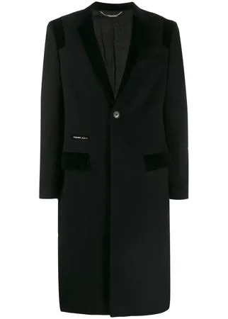 Philipp Plein однобортное пальто с логотипом