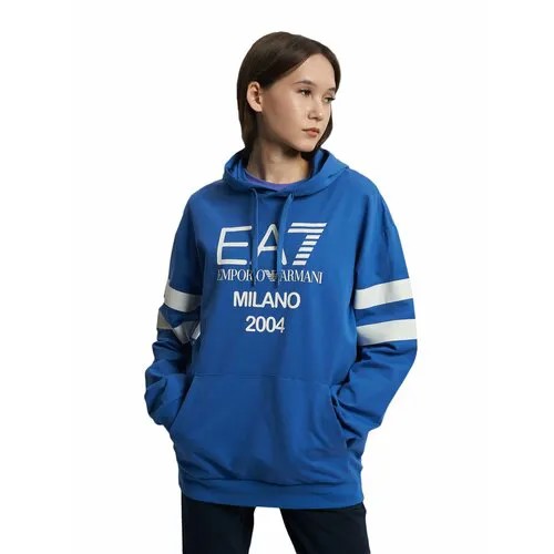 Худи EA7, размер S, , bright Cobalt
