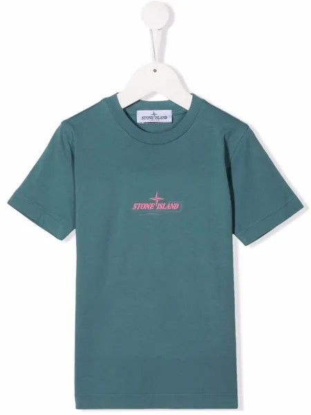 Stone Island Junior logo-print cotton T-shirt