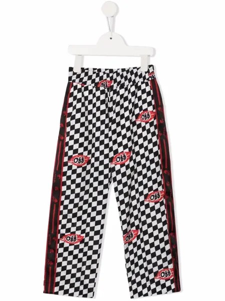 Off-White Kids спортивные брюки в клетку