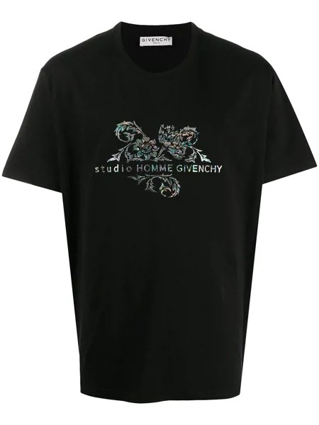 Givenchy футболка с цветочным принтом
