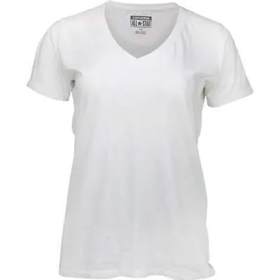 Converse W2 женская футболка с коротким рукавом с v-образным вырезом женская размер XL спортивные топы 07822