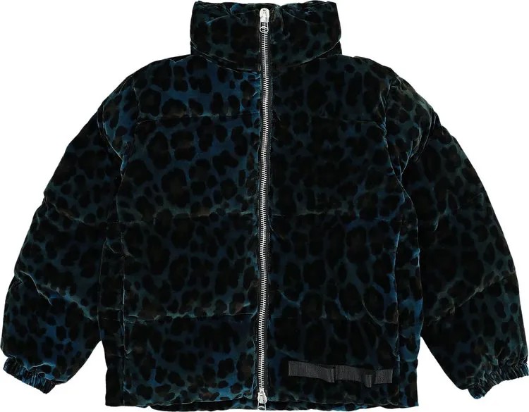 Куртка OAMC Trace Velvet Puffer 'Leopard', синий