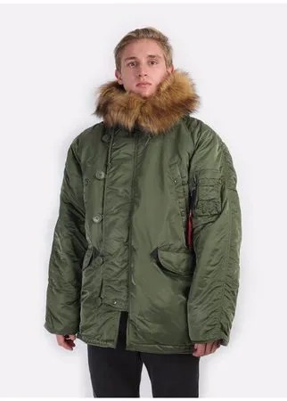 Парка ALPHA INDUSTRIES, размер XL, зеленый