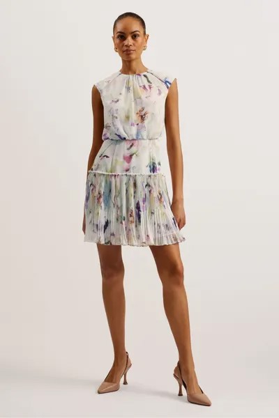 Платье мини Saintly без рукавов Ted Baker, белый