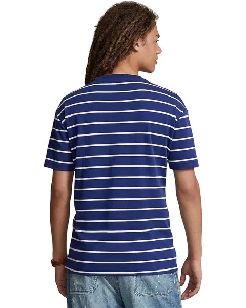Футболка Polo Ralph Lauren Classic Fit Striped Soft Cotton T-Shirt, цвет Fall Royal/White