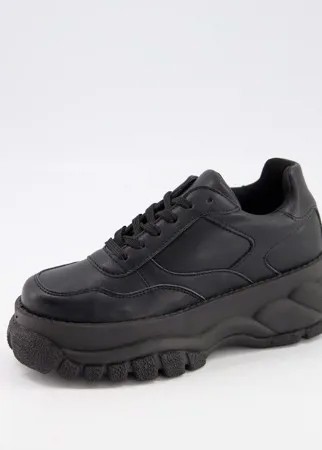 Черные кроссовки на массивной подошве ASOS DESIGN Depend-Черный цвет