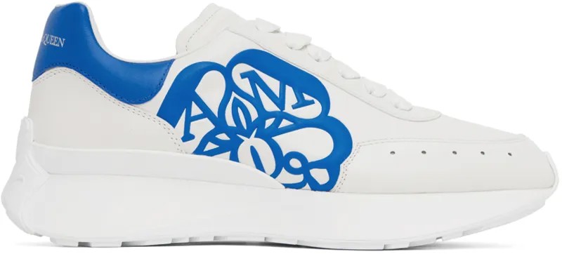 Белые кожаные кеды Alexander McQueen