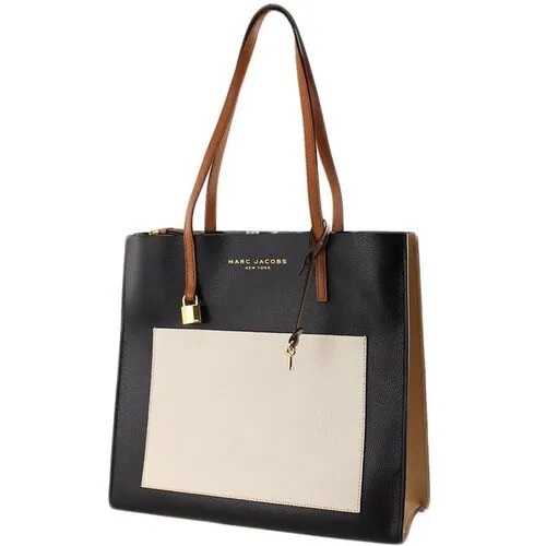 Сумка MARC JACOBS, фактура зернистая, серый, черный