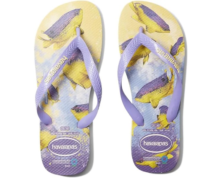 Сандалии Havaianas Conservation International Flip Flop Sandal, цвет Lemon Yellow