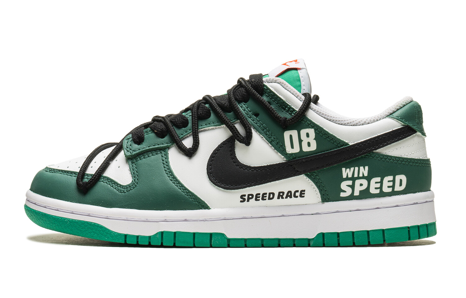 Кроссовки Nike Dunk Skateboarding Shoes Women's Low-top White/green, зеленый