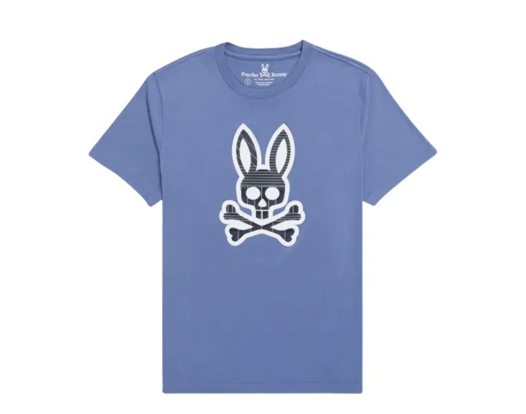 Синяя мужская футболка Psycho Bunny Liam Bal Harbour B6U138S1PC-BHA, синий