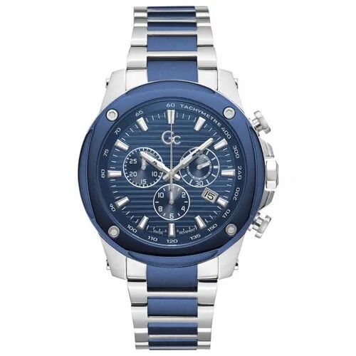 Наручные часы Gc мужские Sport Наручные часы GC Sport Chic Gc Brave кварцевые, хронограф, водонепроницаемые, синий