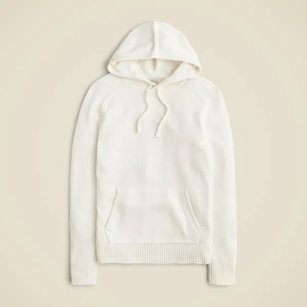 Свитер с капюшоном из хлопка Heritage J.Crew, белый