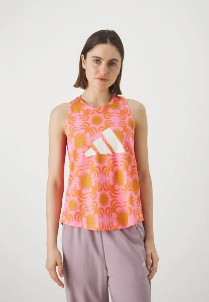 Топ FARM TANK adidas Performance, цвет semi pink glow/semi solar orange