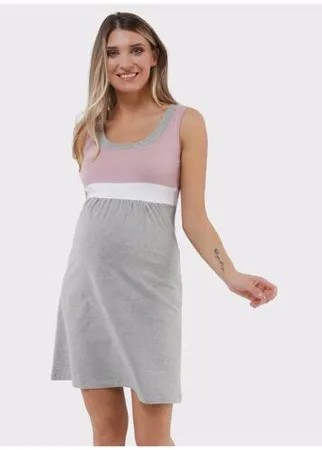 Платье I love mum Делмар пудровое для беременных и кормящих (42)
