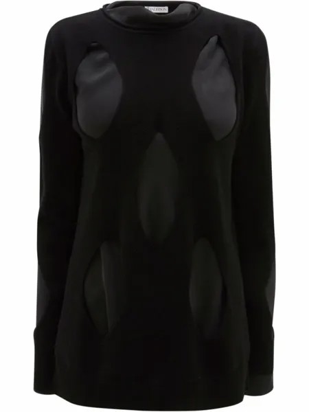 JW Anderson джемпер с вырезами, черный