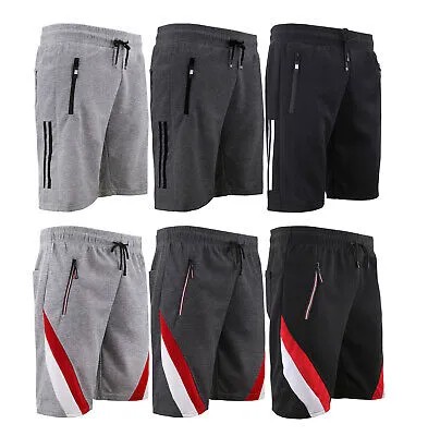 Мужские шорты с эластичной резинкой на талии, флисовые шорты на молнии с карманами для фитнеса и спортзала