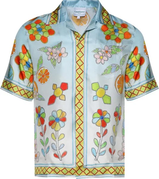 Рубашка Casablanca Cuban Collar Short-Sleeve 'Yoruba Flowers', разноцветный