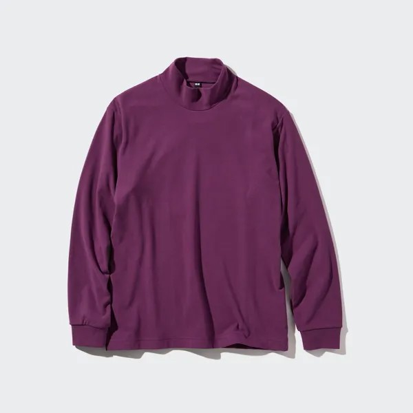Водолазка Uniqlo унисекс из флиса, серо-фиолетовый