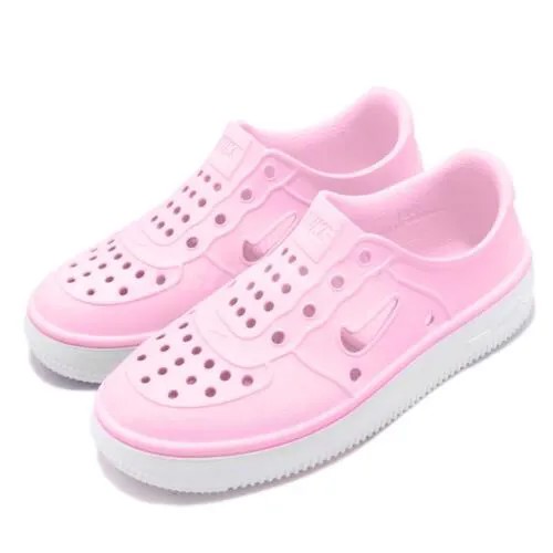 Nike Foam Force 1 PS Розово-белые детские дошкольные сандалии без шнурков AT5243-600
