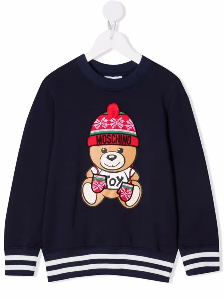 Moschino Kids толстовка с принтом