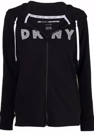 DKNY худи на молнии с логотипом