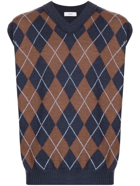 Pringle of Scotland джемпер без рукавов с узором аргайл