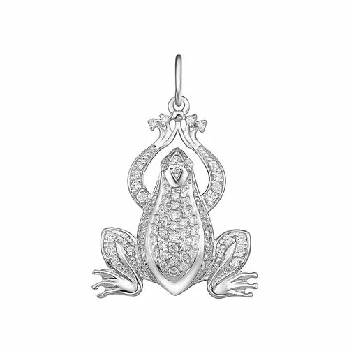 Подвеска Яхонт, серебро, 925 проба, фианит, бесцветный