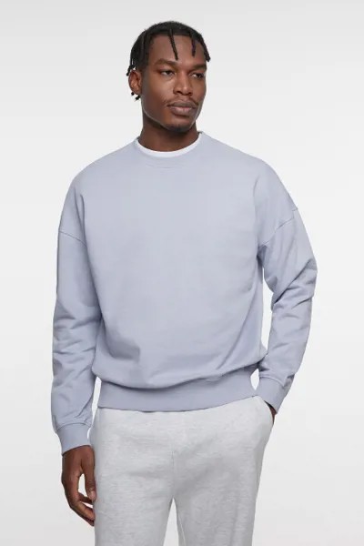 Свитшот oversize хлопковый однотонный