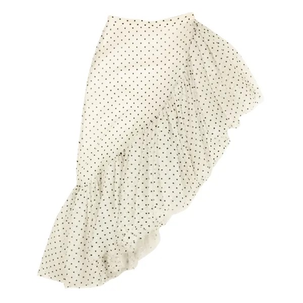 Асимметричная Юбка Rodarte Из Флокированного Тюля - Белый/Черный, белый