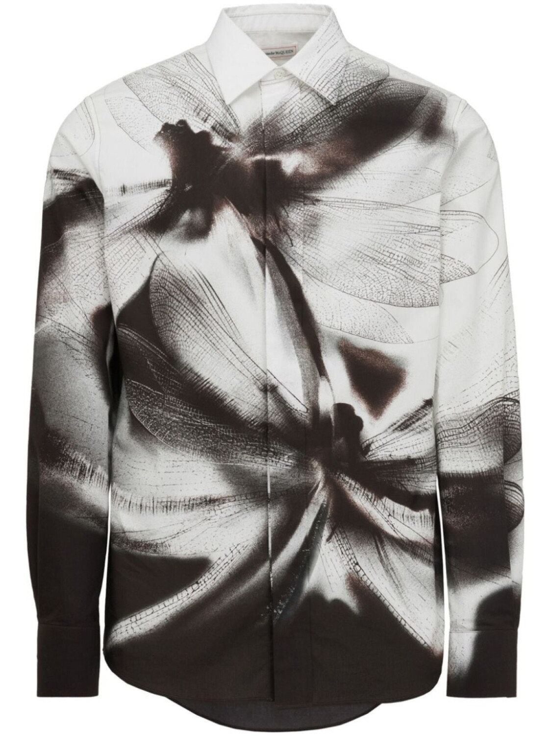 Alexander McQueen рубашка Dragonfly Shadow, черный