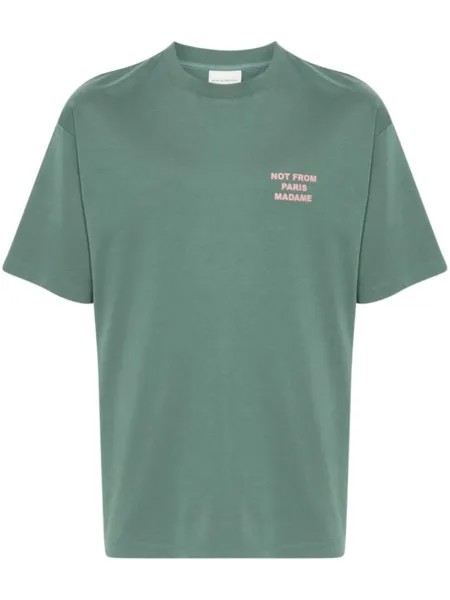 Drôle De Monsieur футболка с надписью Le T-shirt, зеленый