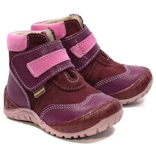 Ботинки для девочек, цвет бордовый, размер 20, бренд Скороход, артикул 15-537-1