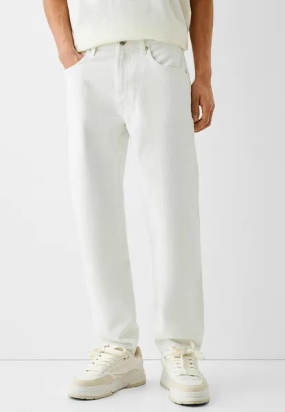 Джинсы прямые VINTAGE Bershka, цвет white