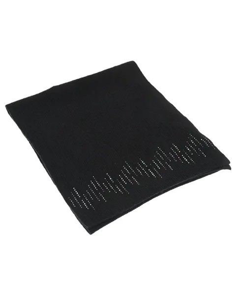 Черный кашемировый шарф с кристаллами Swarovski, 168х33 см William Sharp